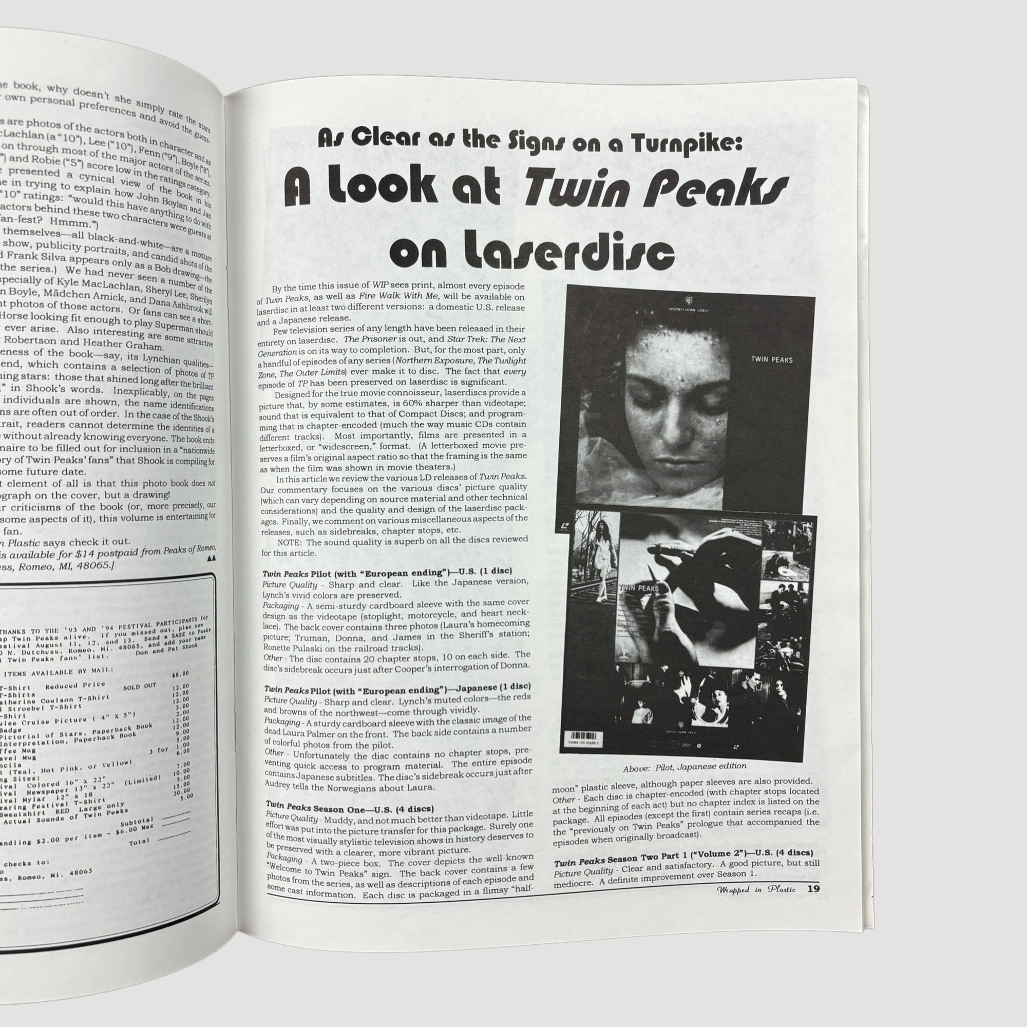 90's Twin Peaks Wrapped in Plastic No.13