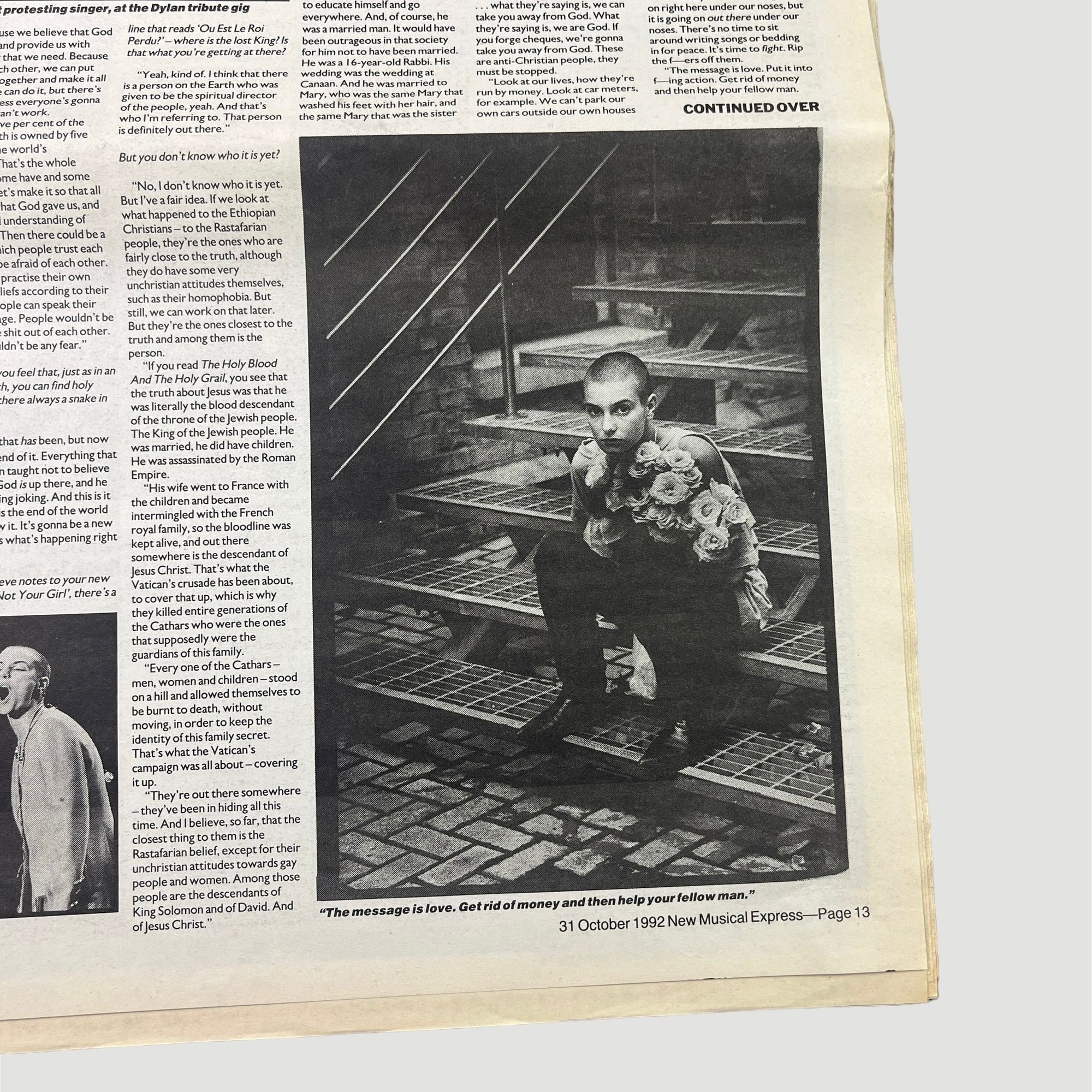 1992 NME Sinead O' Connor Issue