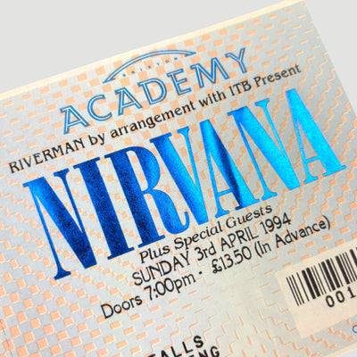 1994 Nirvana Brixton Academy April 3rd Ticket