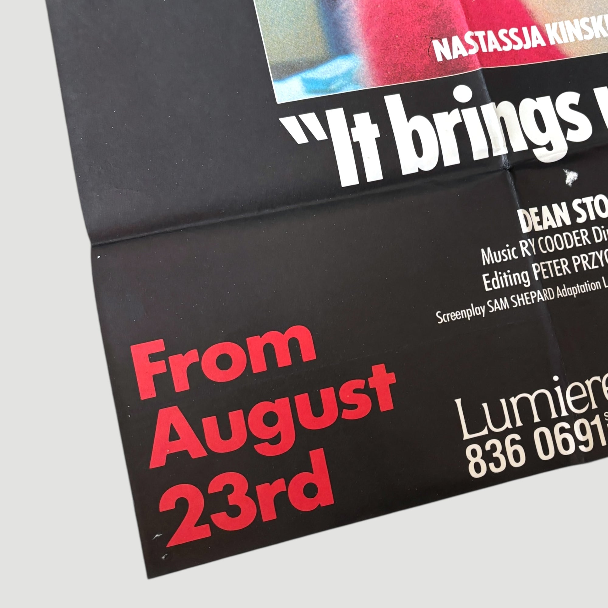 1984 Paris, Texas UK Quad Poster