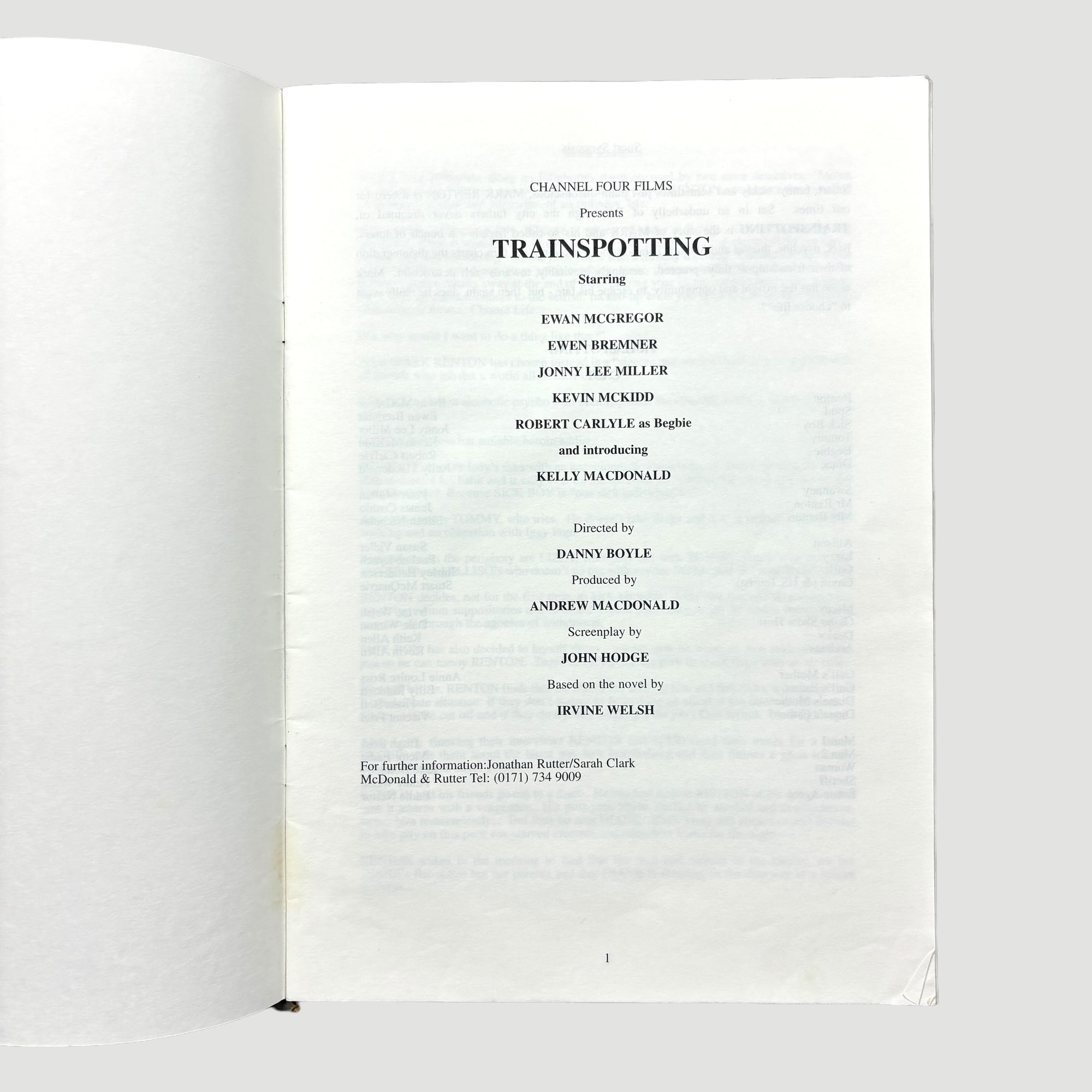 1996 Trainspotting Advance Screening Programme