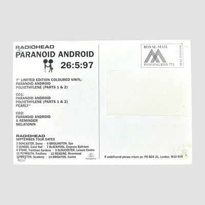 1997 Radiohead Paranoid Android Postcard