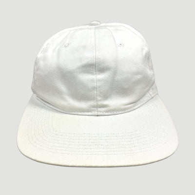 90's Plain White Snapback Cap