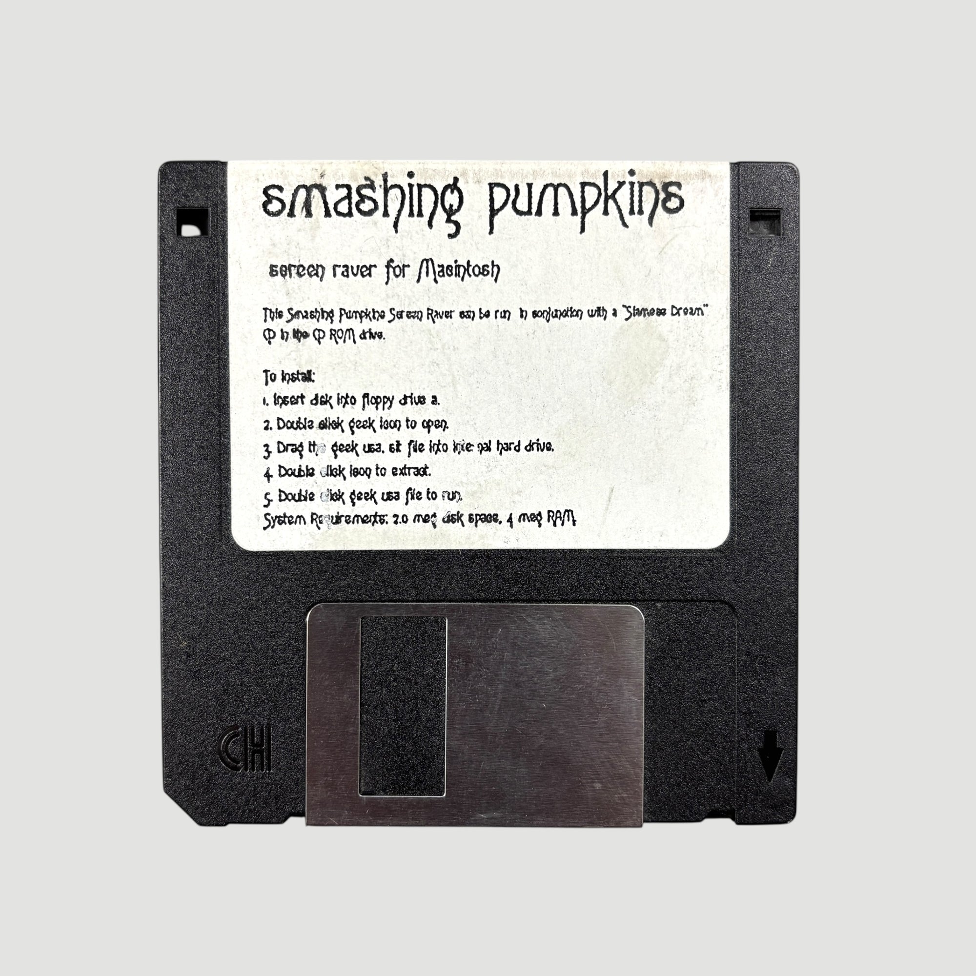 1993 Smashing Pumpkins Siamese Screensaver Floppy Disk