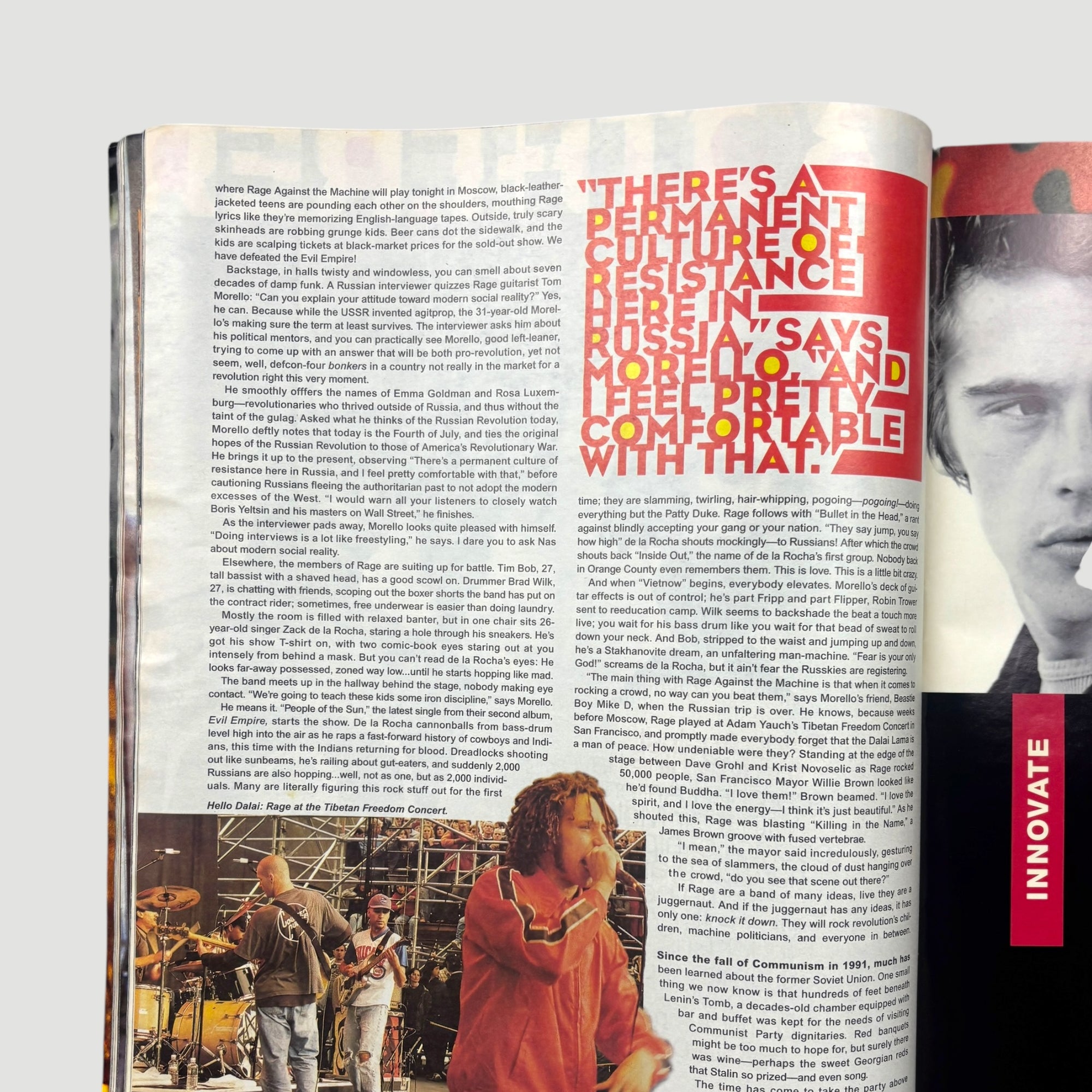 1996 Spin Magazine Rage Against the Machine Cover Issue