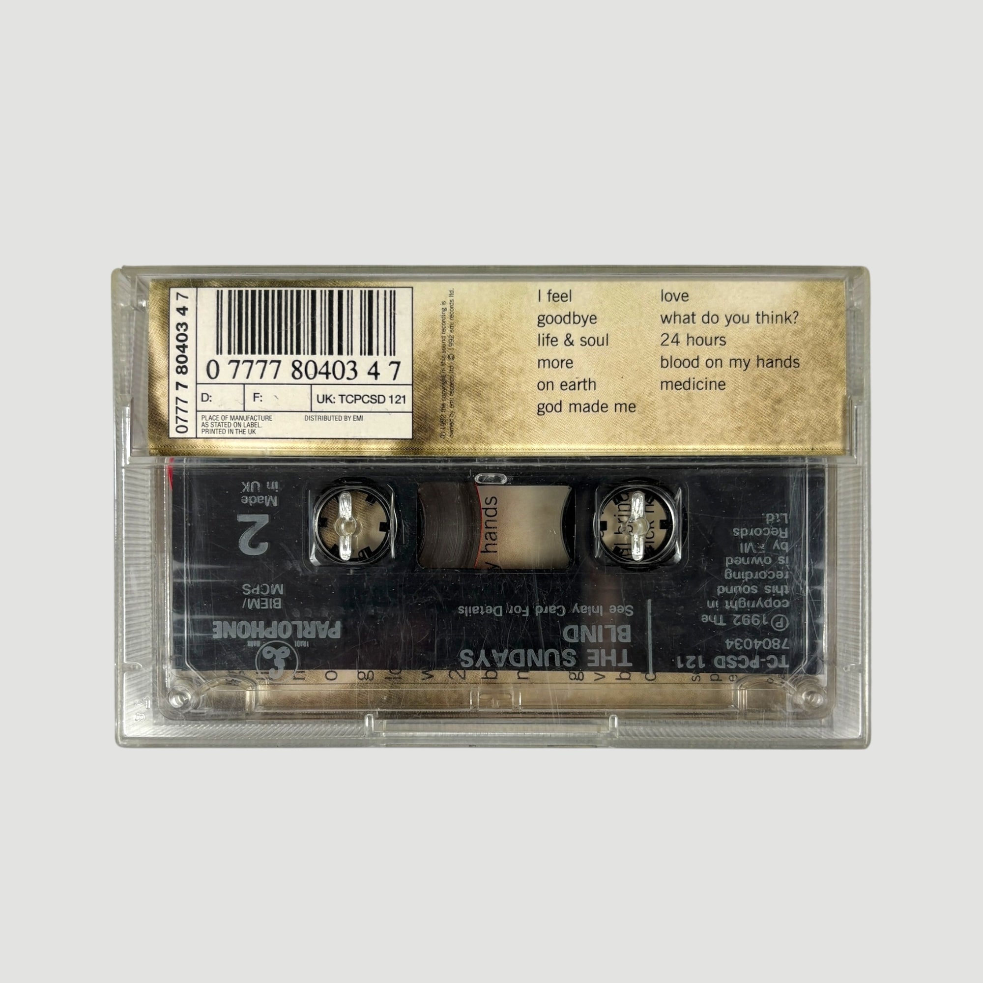 1992 The Sundays Blind UK Cassette