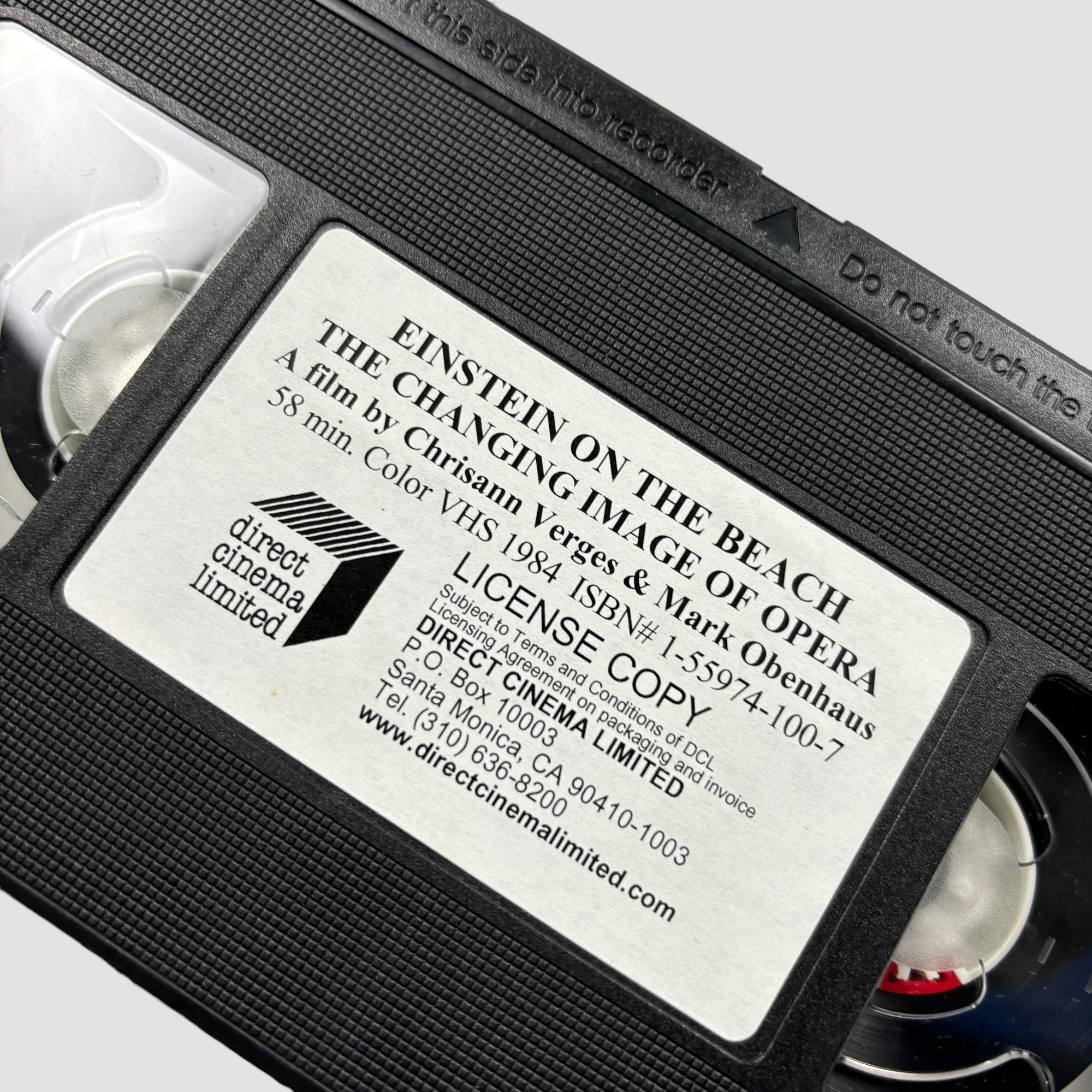 1987 Philip Glass/Robert Wilson 'Einstein on the Beach' VHS