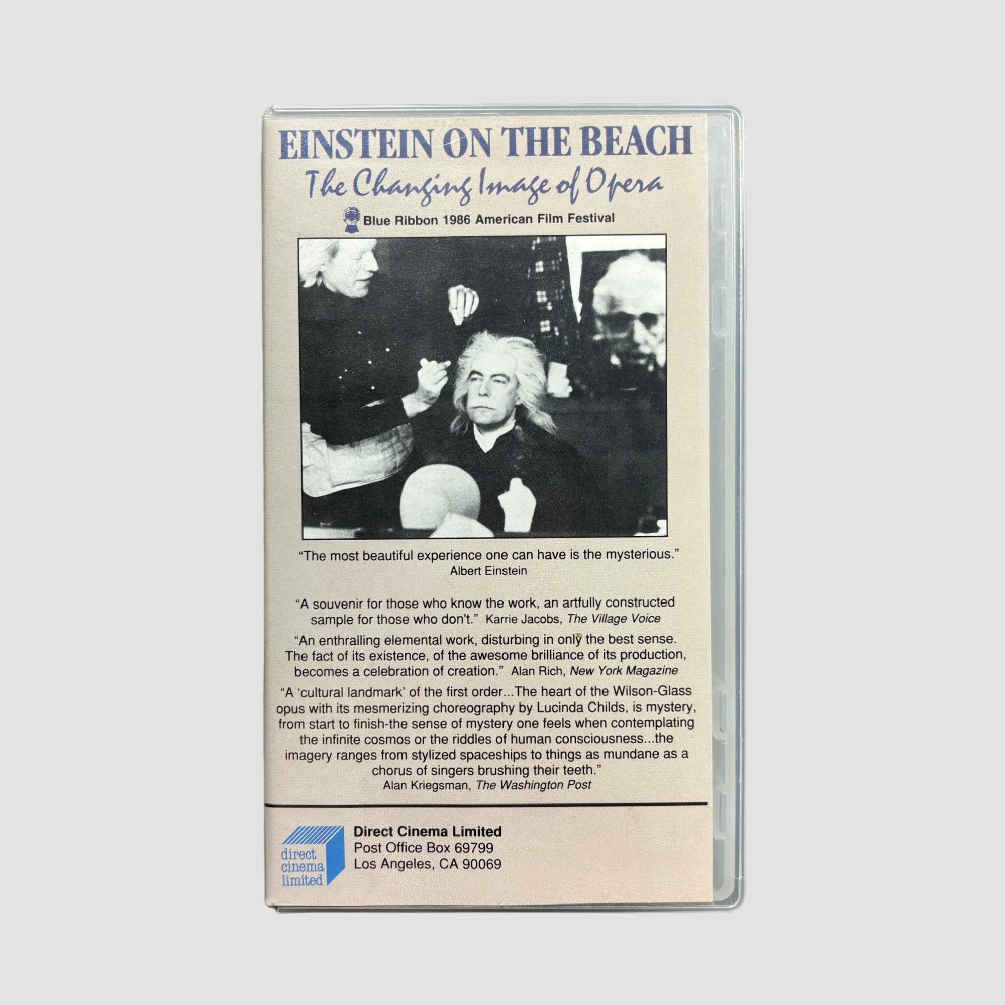 1987 Philip Glass/Robert Wilson 'Einstein on the Beach' VHS
