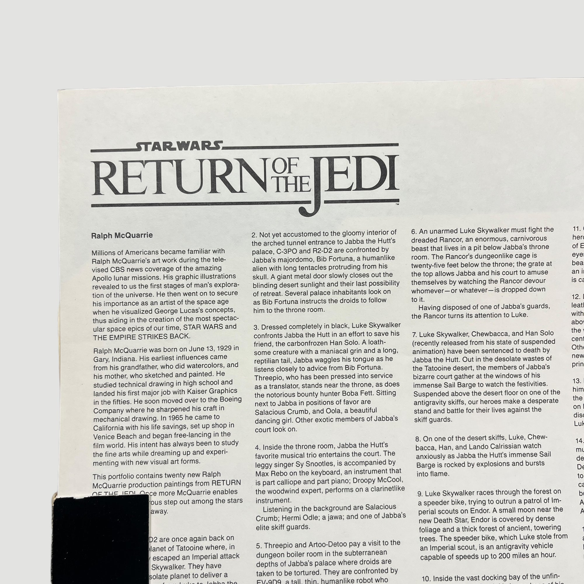 1983 Star Wars: Return of the Jedi Portfolio