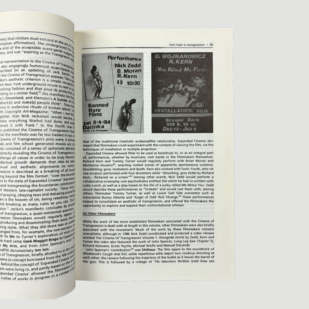 1995 Deathtripping: The Cinema of Transgression 1st Ed.