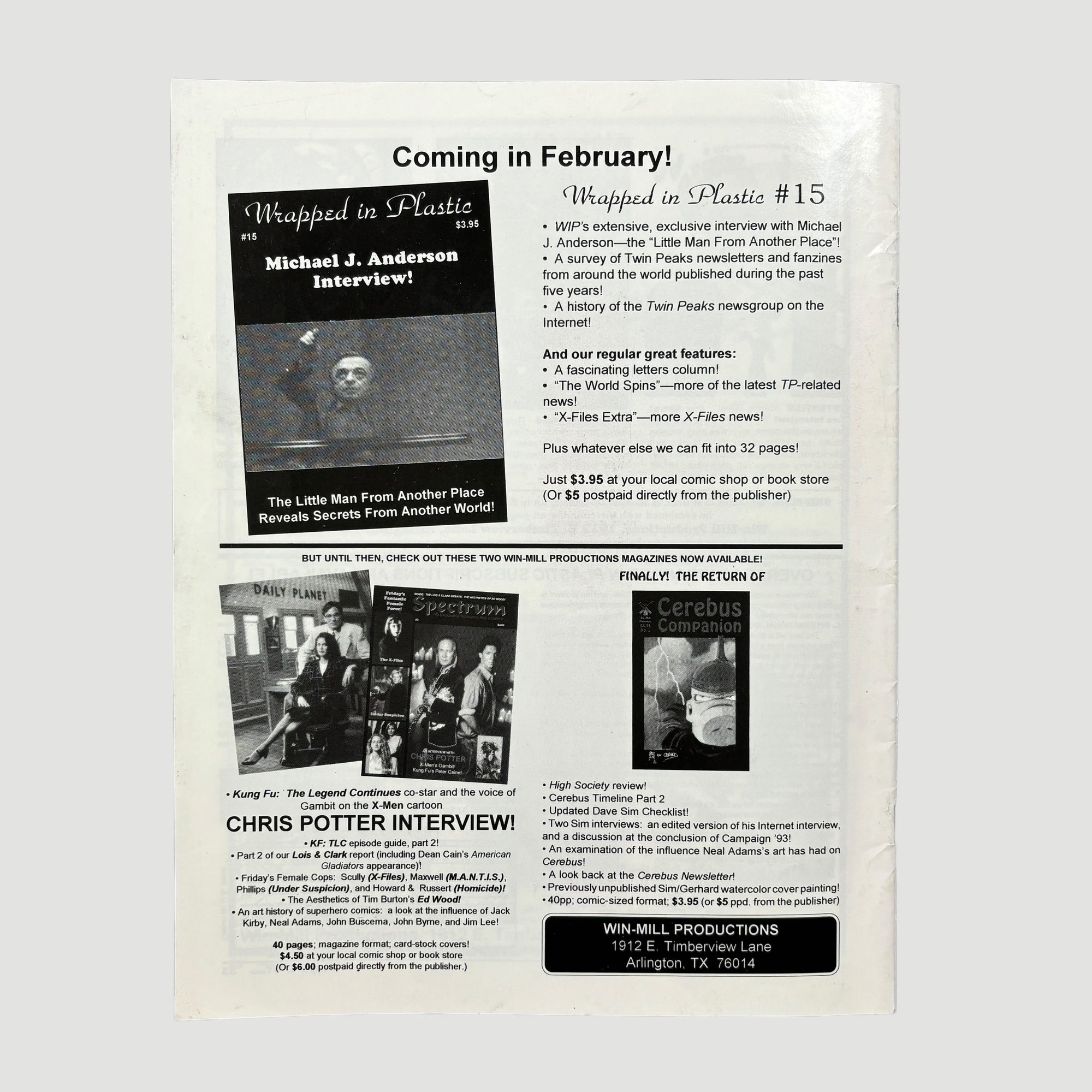 1991 Twin Peaks: Wrapped in Plastic Issue #14