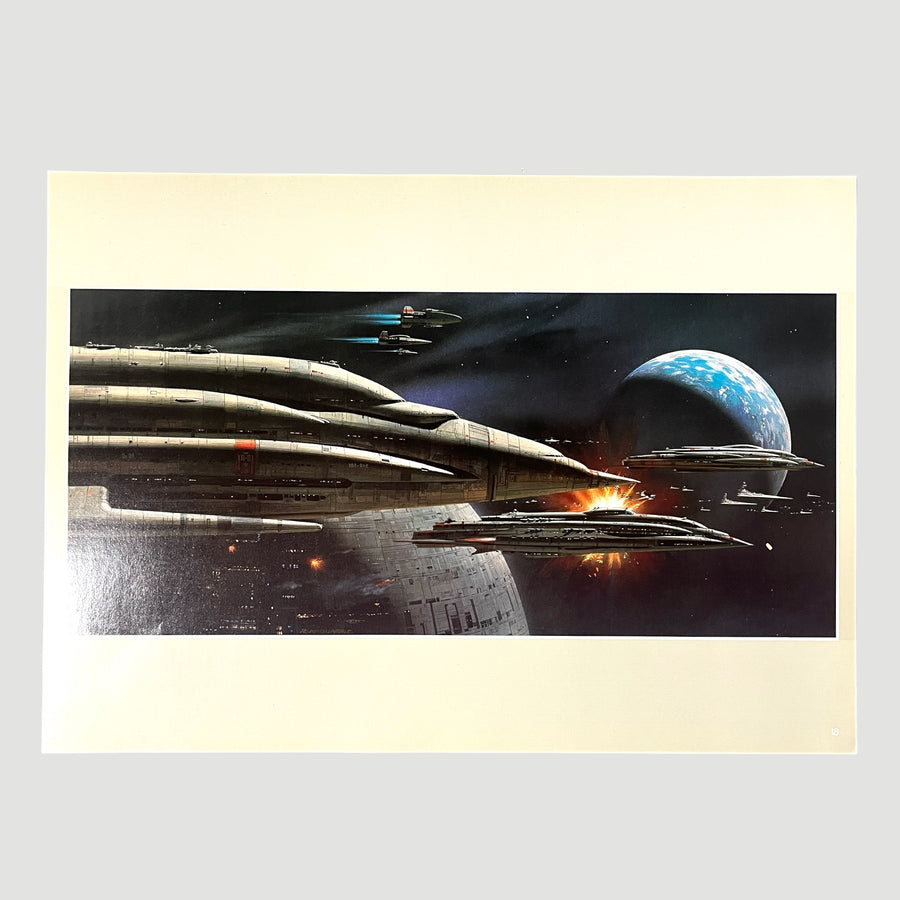 1982 Star Wars Ralph McQuarrie Space Battle Print