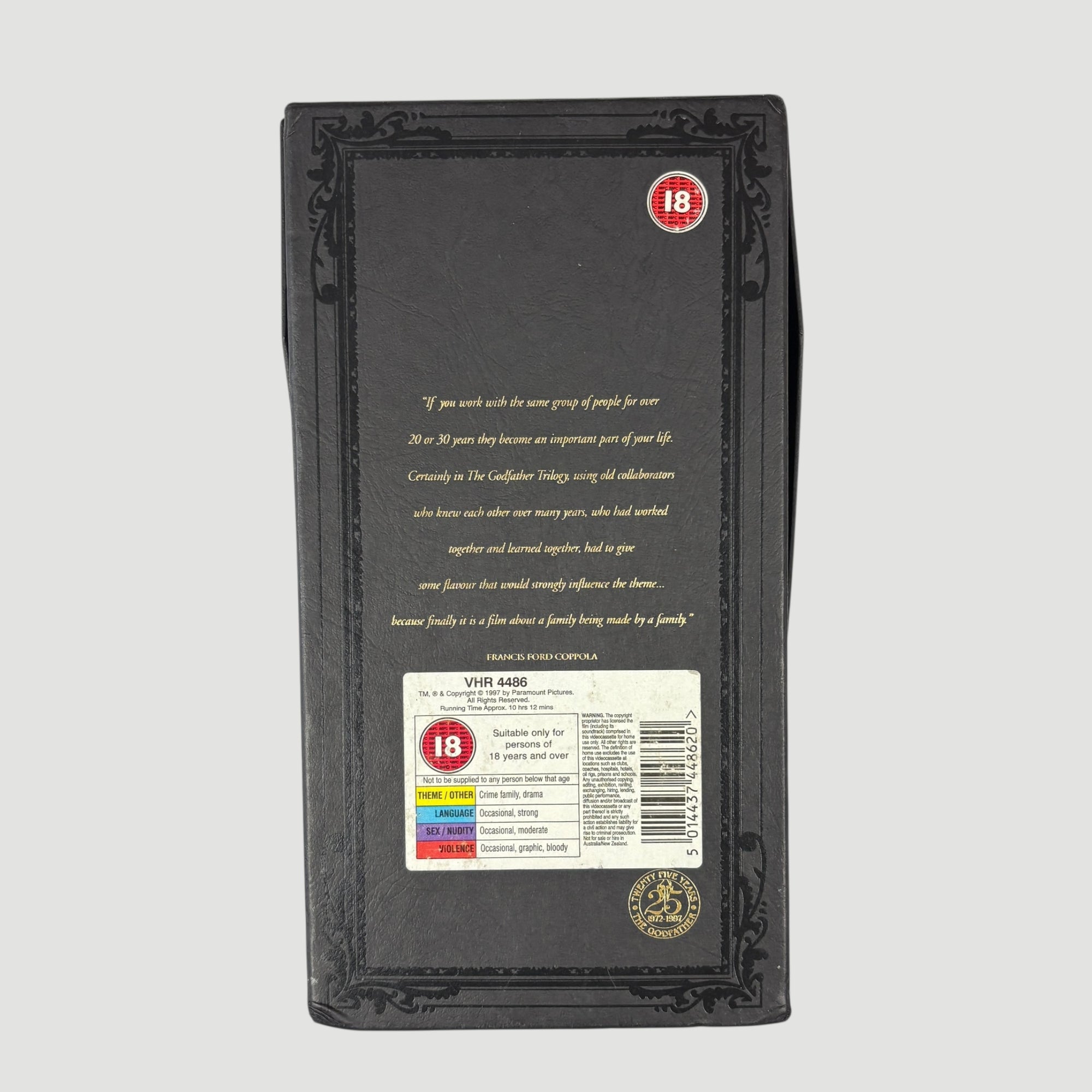 90's The Godfather UK 4xVHS Boxset