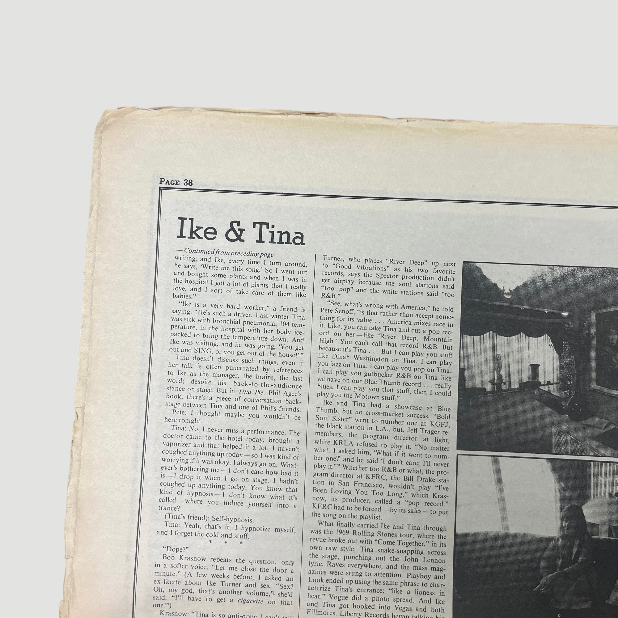 1971 Rolling Stone Tina & Ike Turner Issue