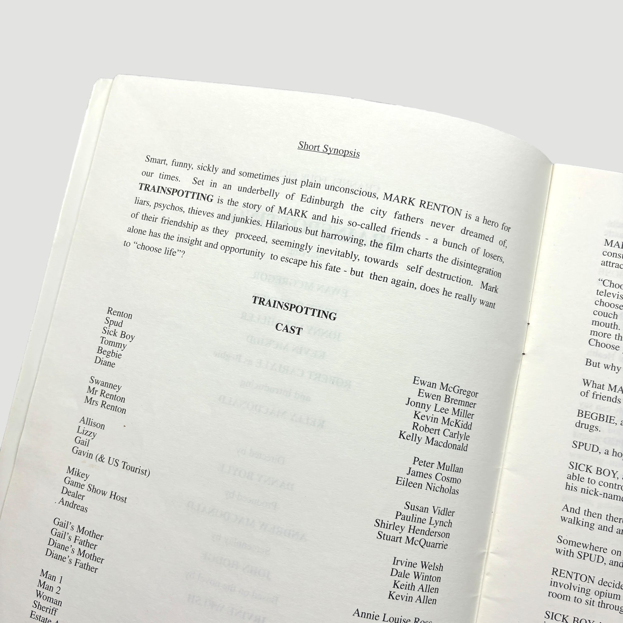 1996 Trainspotting Advance Screening Programme