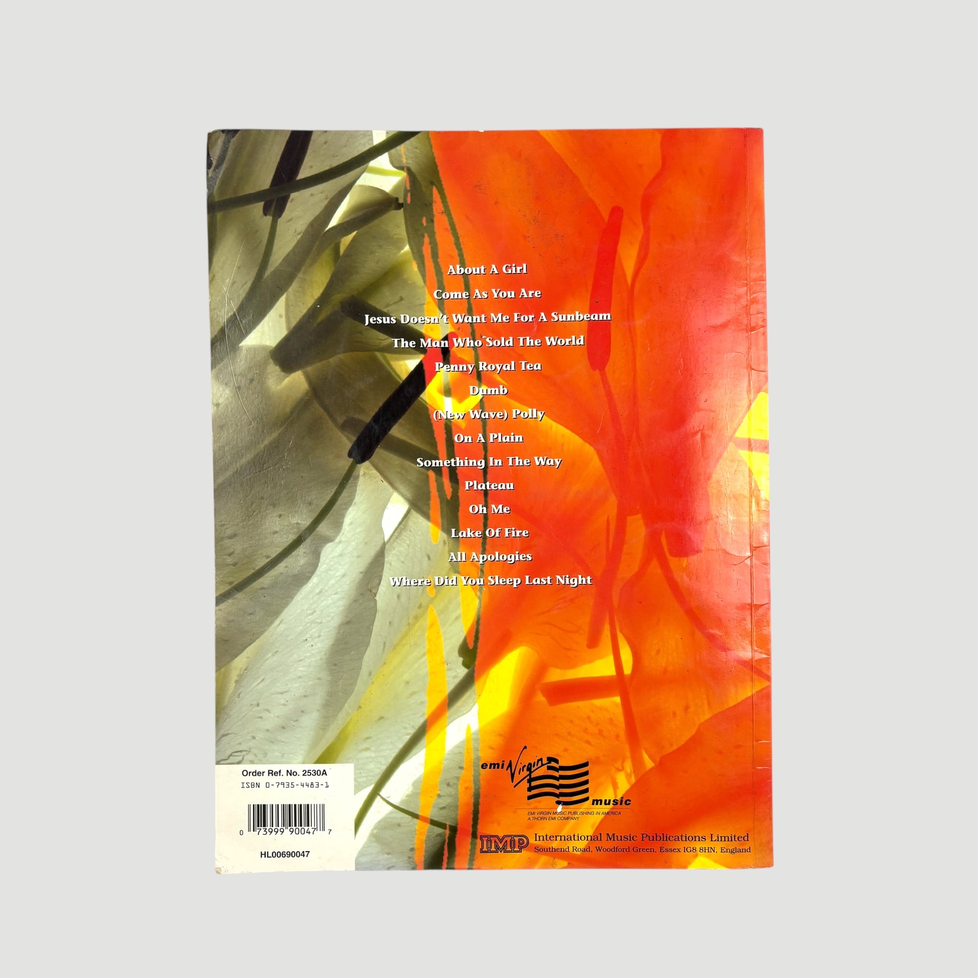 1995 Nirvana Unplugged in NYC Guitar Tab/Vocals