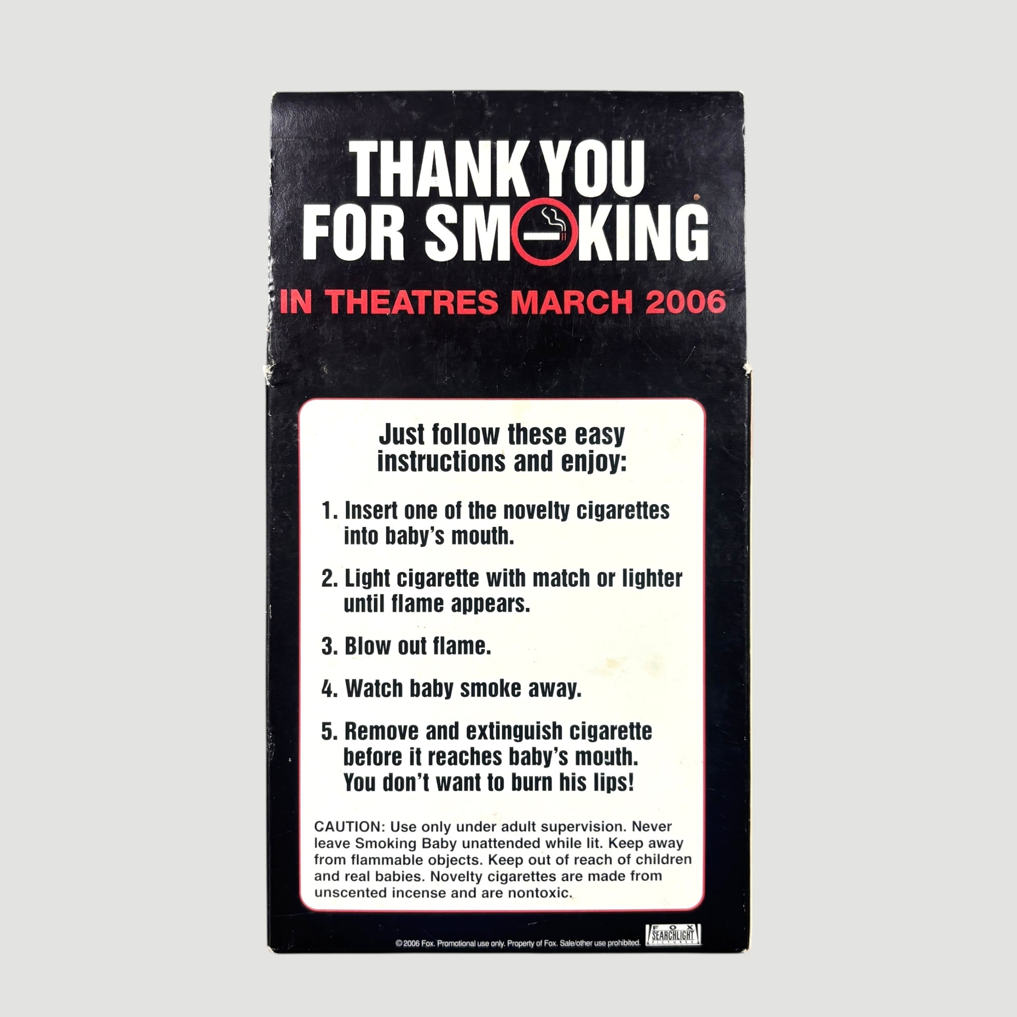 2006 Thank You For Not Smoking Lil Smokes Promo Toy