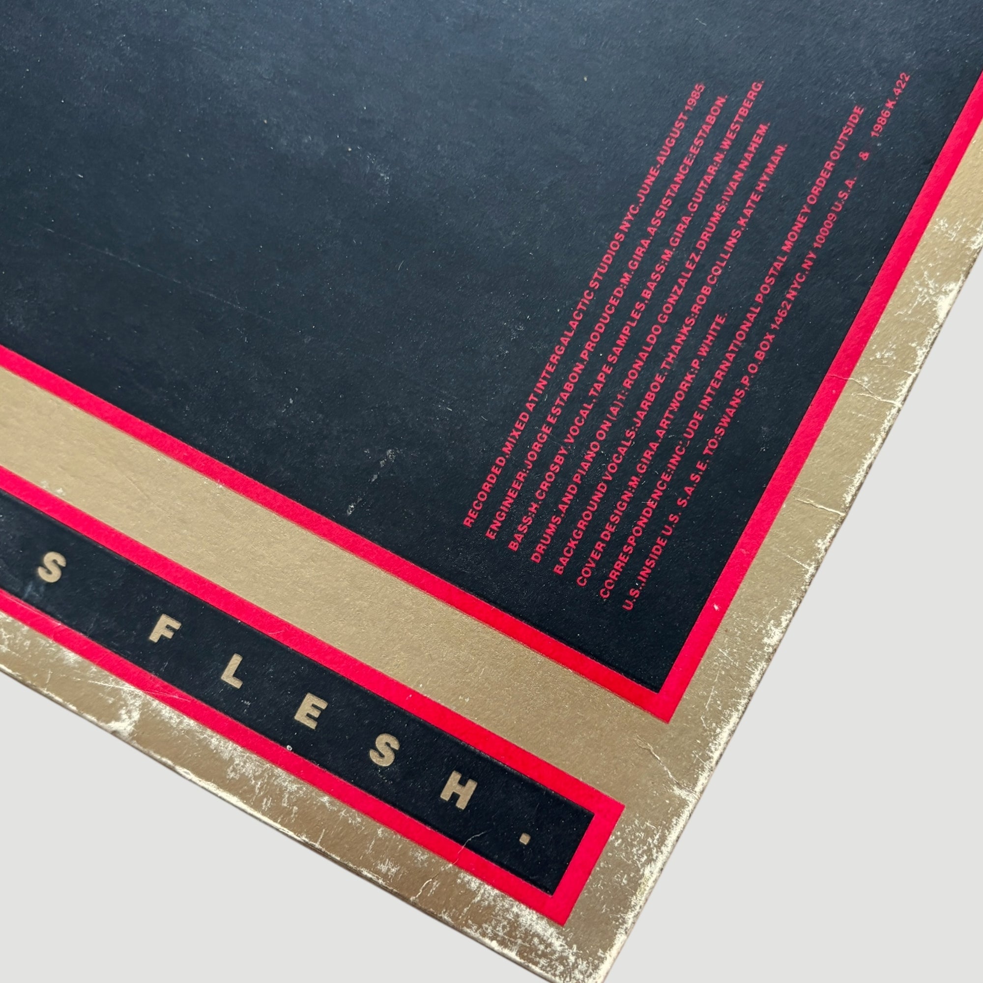 1986 Swans Greed UK 1st Press LP + Insert