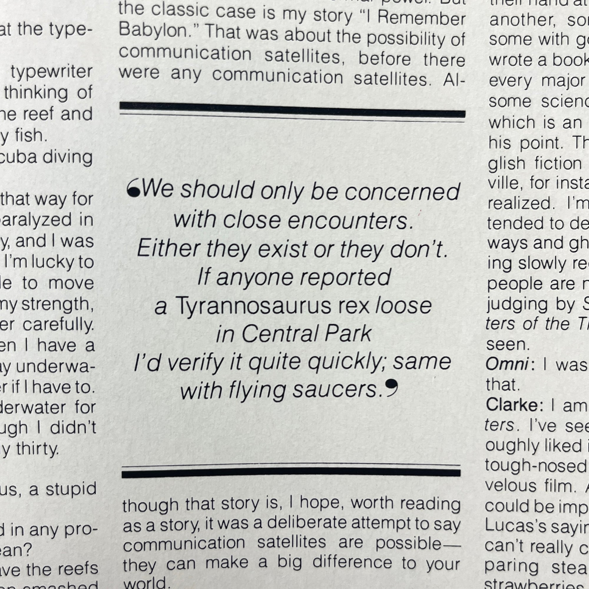 1979 OMNI Magazine Arthur C. Clarke Issue