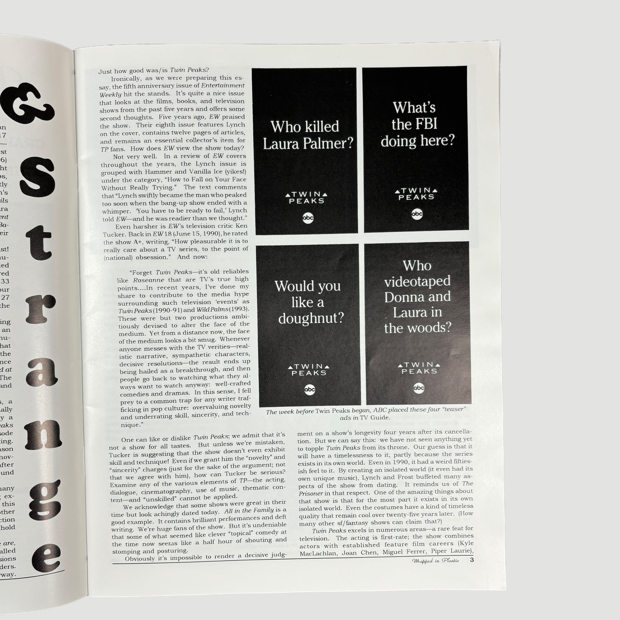 1991 Twin Peaks: Wrapped in Plastic Issue #16