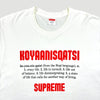 2020 Koyaanisqatsi x Supreme White T-Shirt