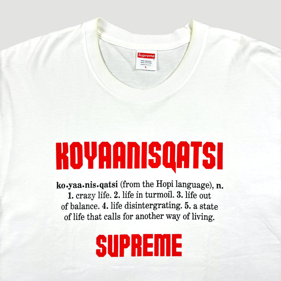 2020 Koyaanisqatsi x Supreme White T-Shirt