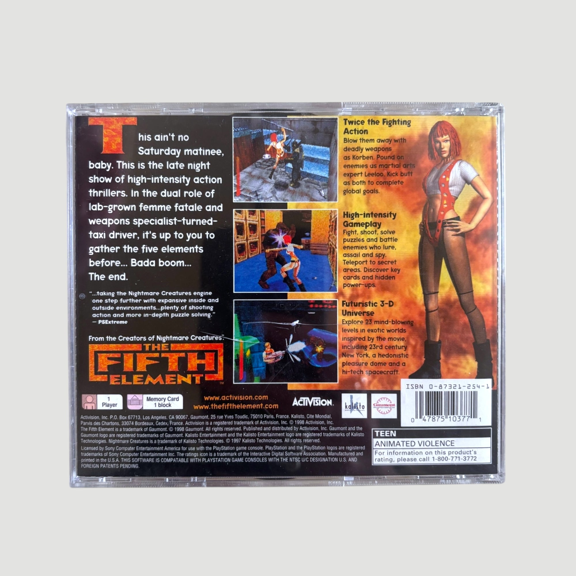1998 The Fifth Element PlayStation 1 Game