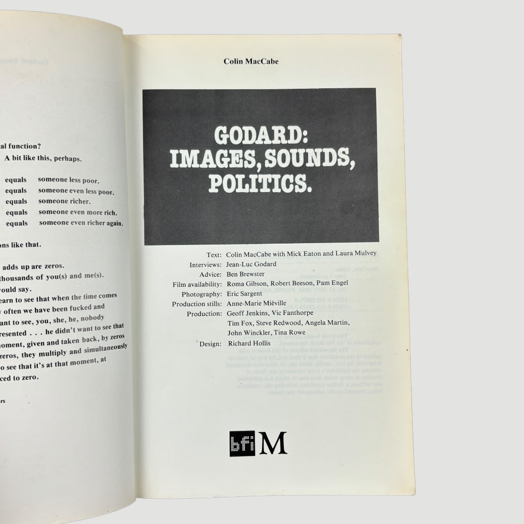 1980 Godard: Images Sounds, Politics. BFI Series