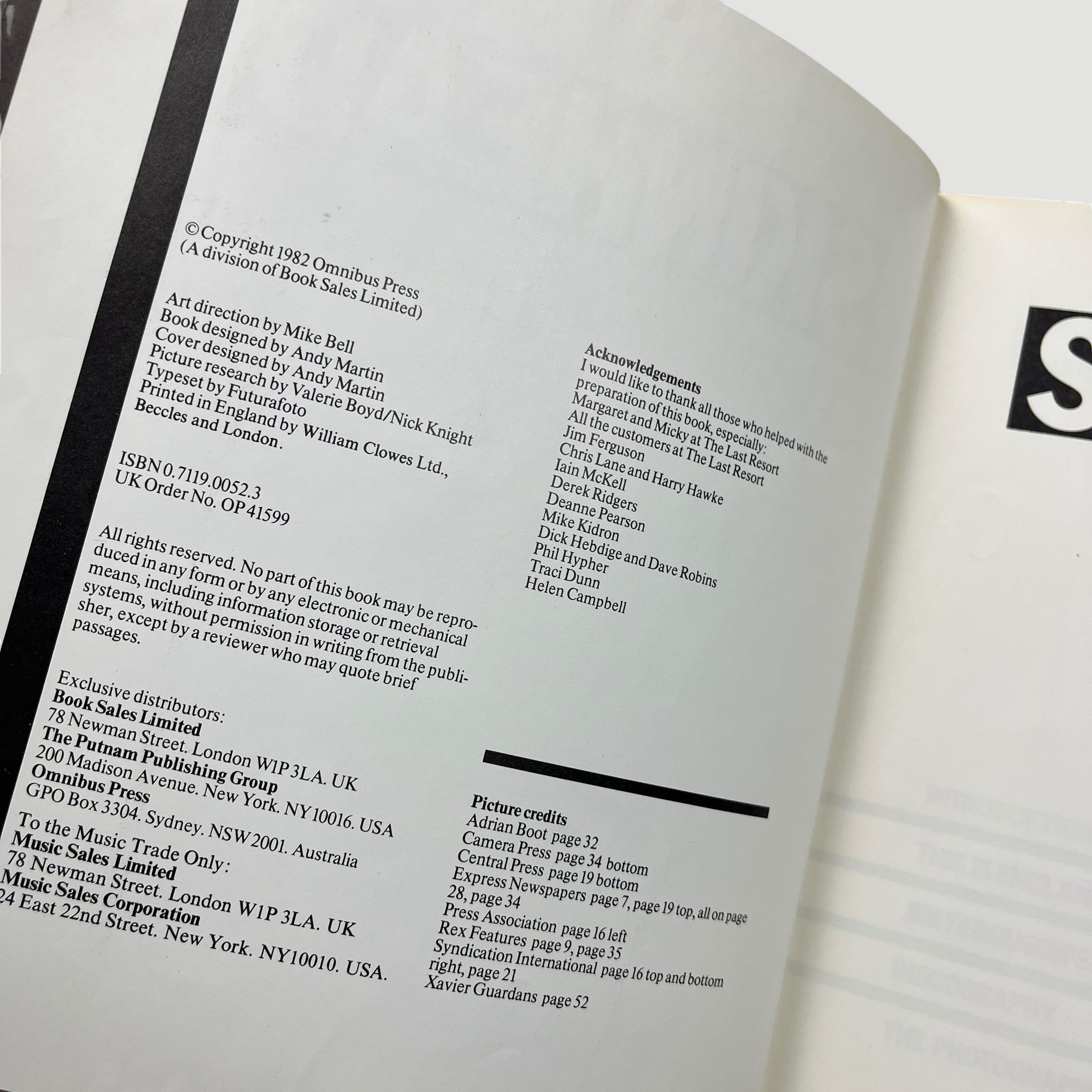 1982 Nick Knight 'Skinhead' 1st Edition Softback