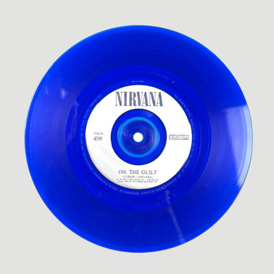 1992 Nirvana/The Jesus Lizard Puss/Oh The Guilt Split UK 7" Blue Vinyl
