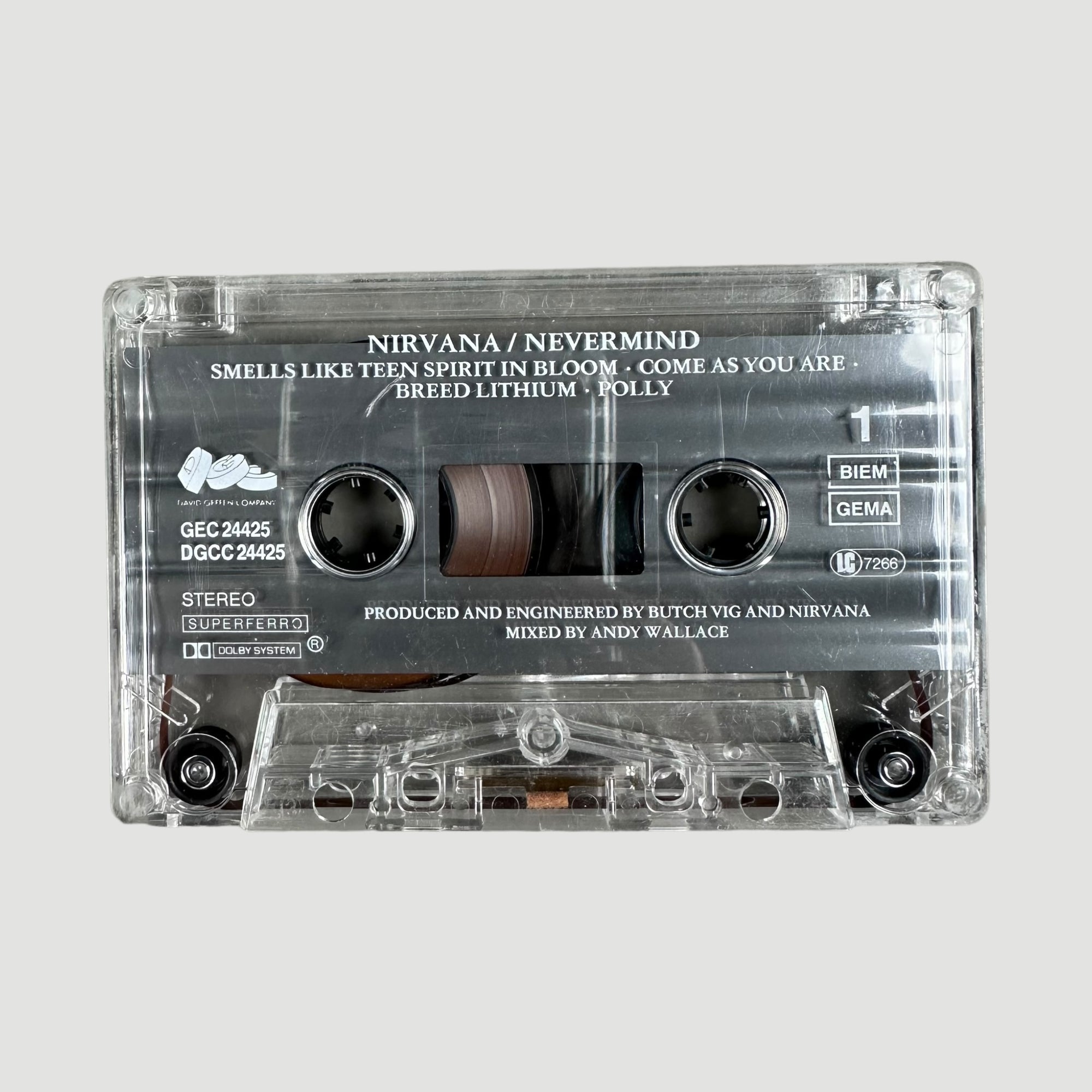 1991 Nirvana 'Nevermind' Cassette