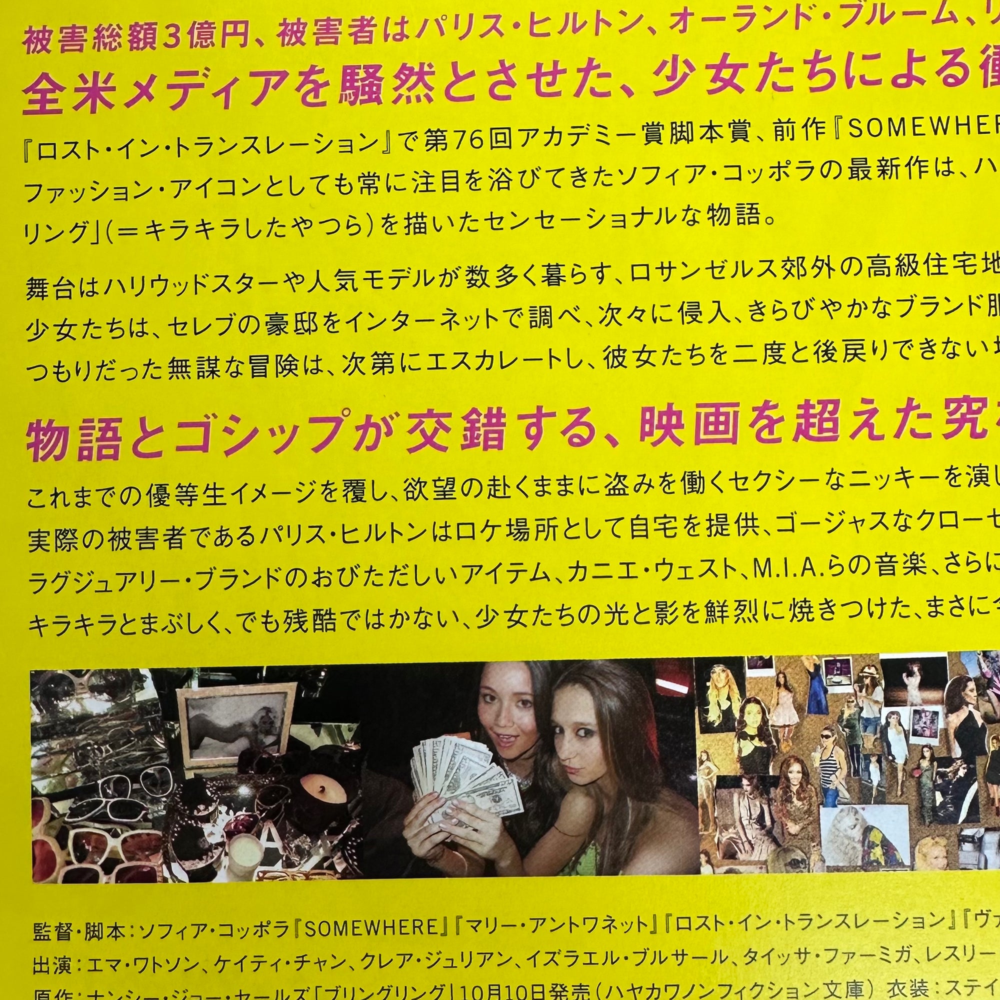 2013 Bling Ring Japanese Chirashi Poster