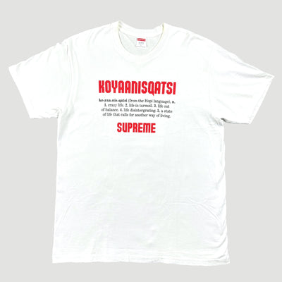 2020 Koyaanisqatsi x Supreme White T-Shirt