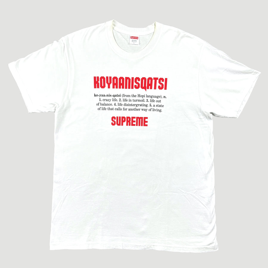 2020 Koyaanisqatsi x Supreme White T-Shirt