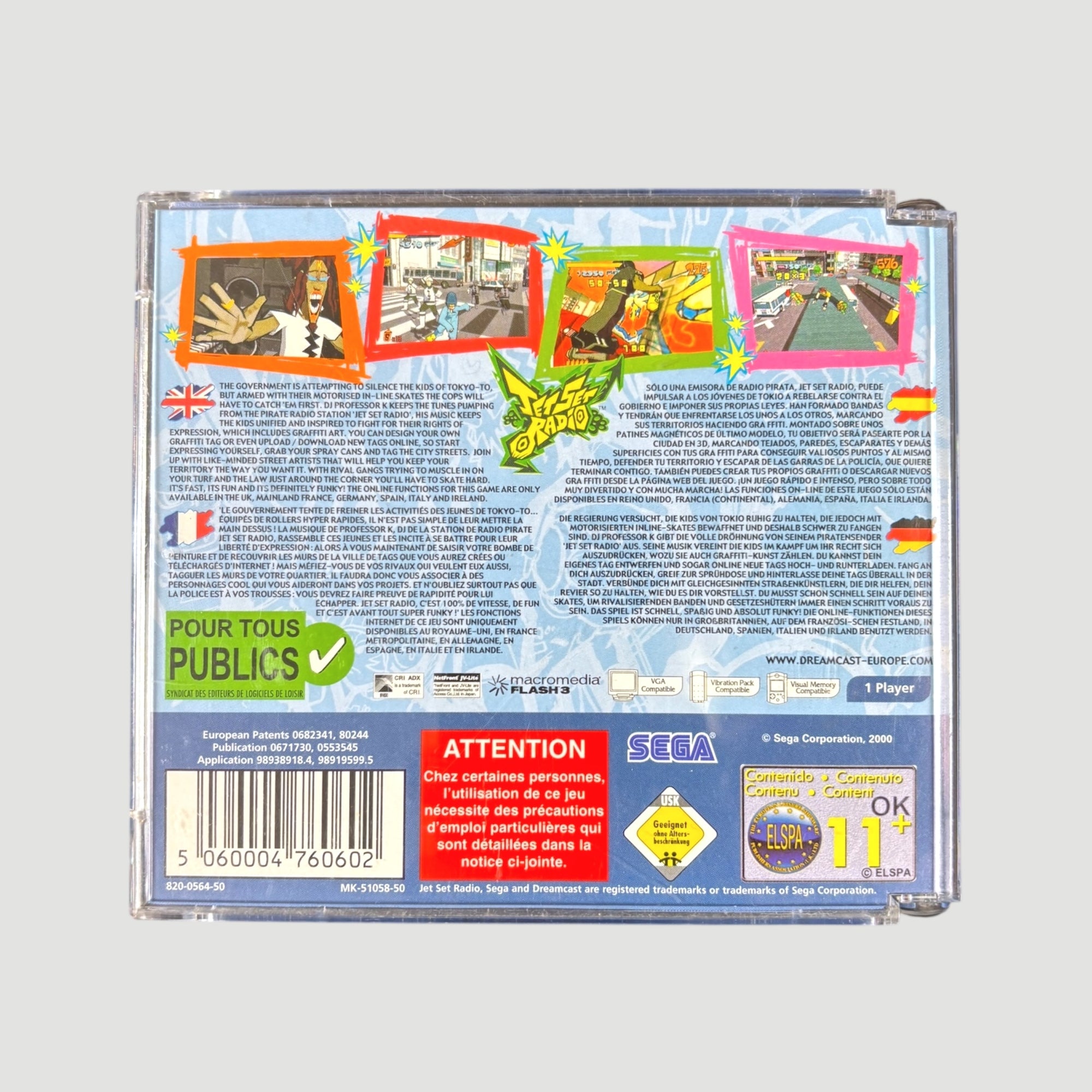 2000 Jet Set Radio UK Sega Dreamcast Game