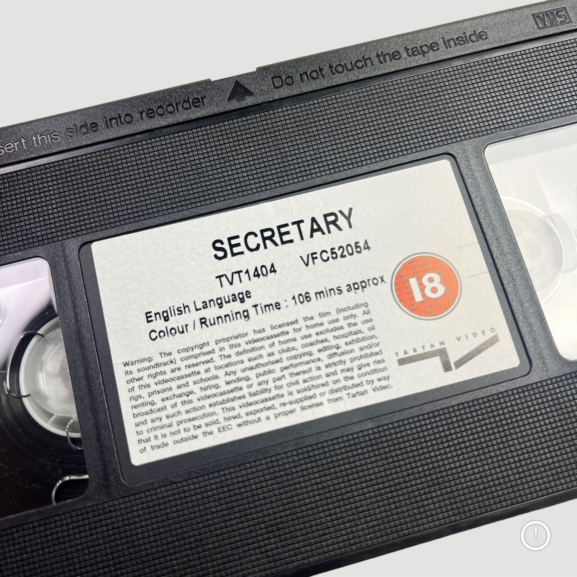 2003 The Secretary Tartan VHS