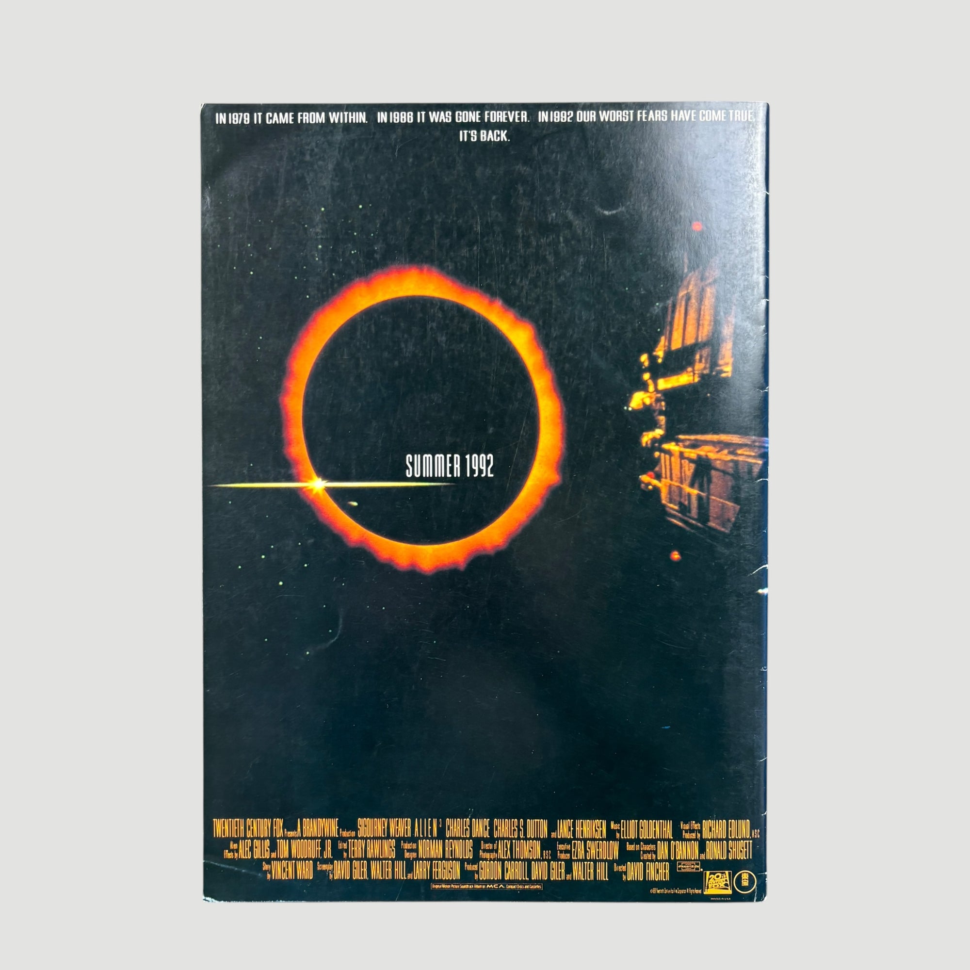 1992 Alien 3 Japanese Programme