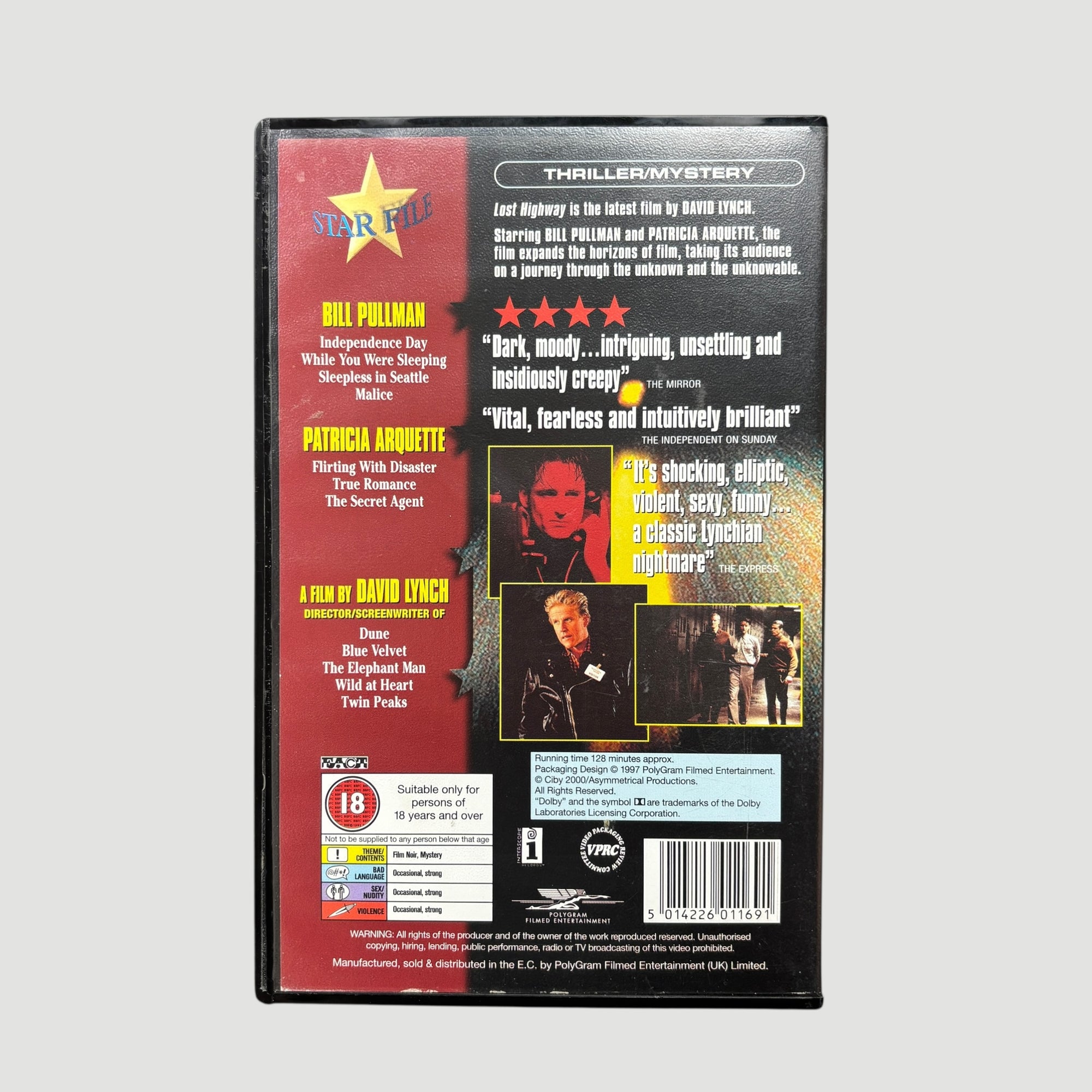 1997 Lost Highway UK Ex-Rental VHS