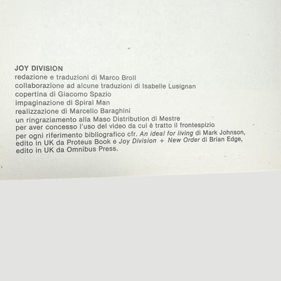 1986 Joy Division 'Joy' Lyric Book + Incubation 7" Single