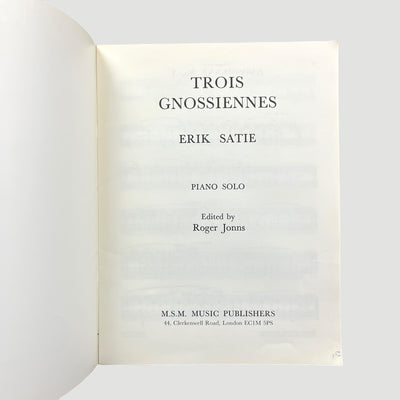 90's Erik Satie Trois Gymnopédies For Piano Sheet Music