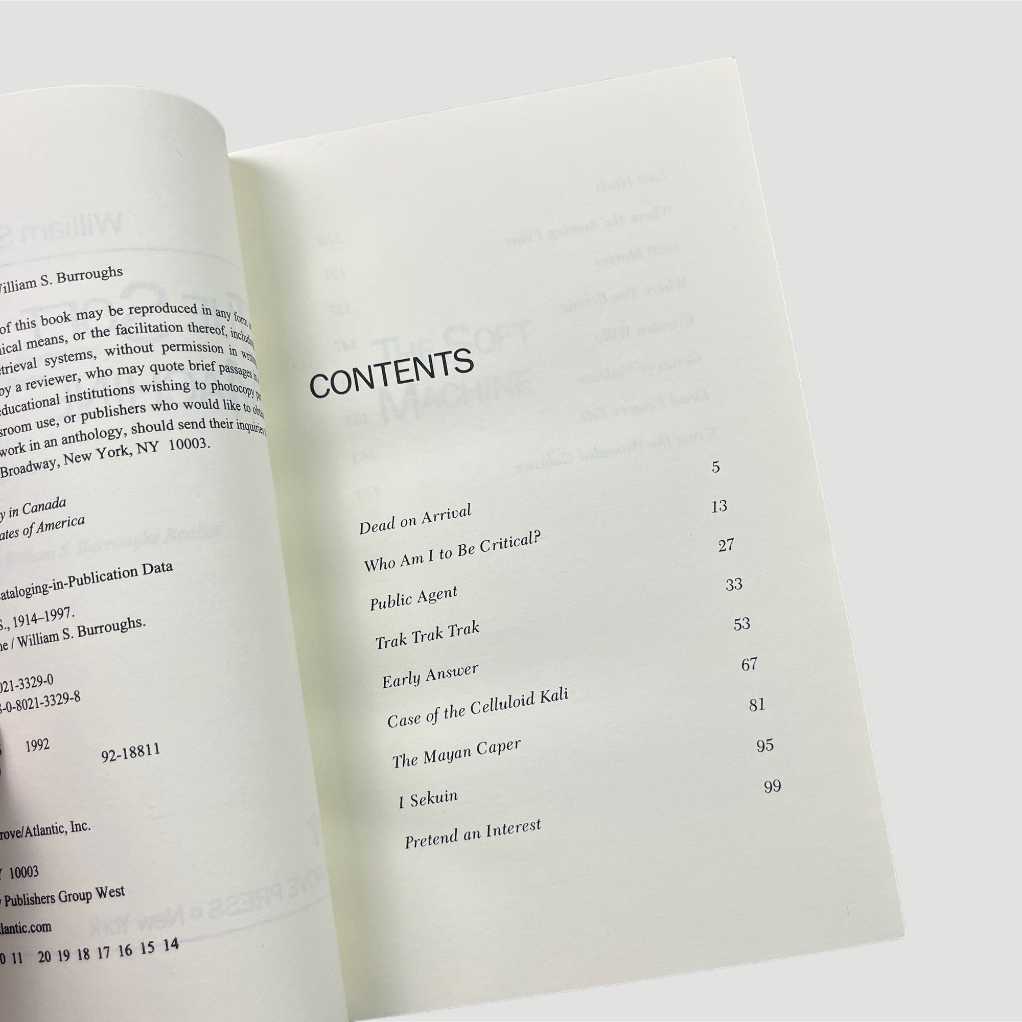 1997 William S. Burroughs The Soft Machine