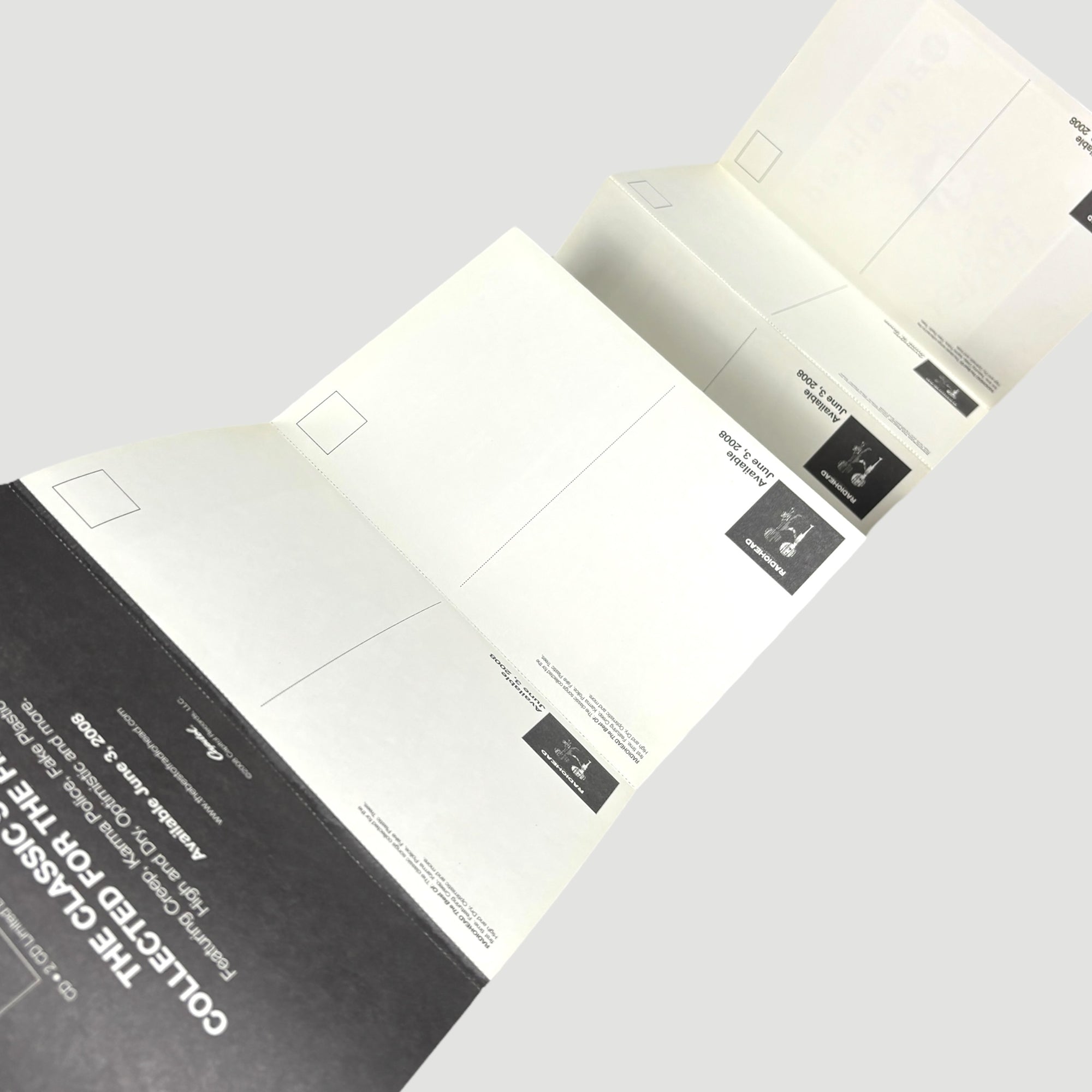 2008 Radiohead The Best Of Postcard Book