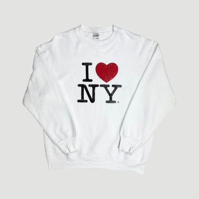 90's I Love NY White Sweatshirt