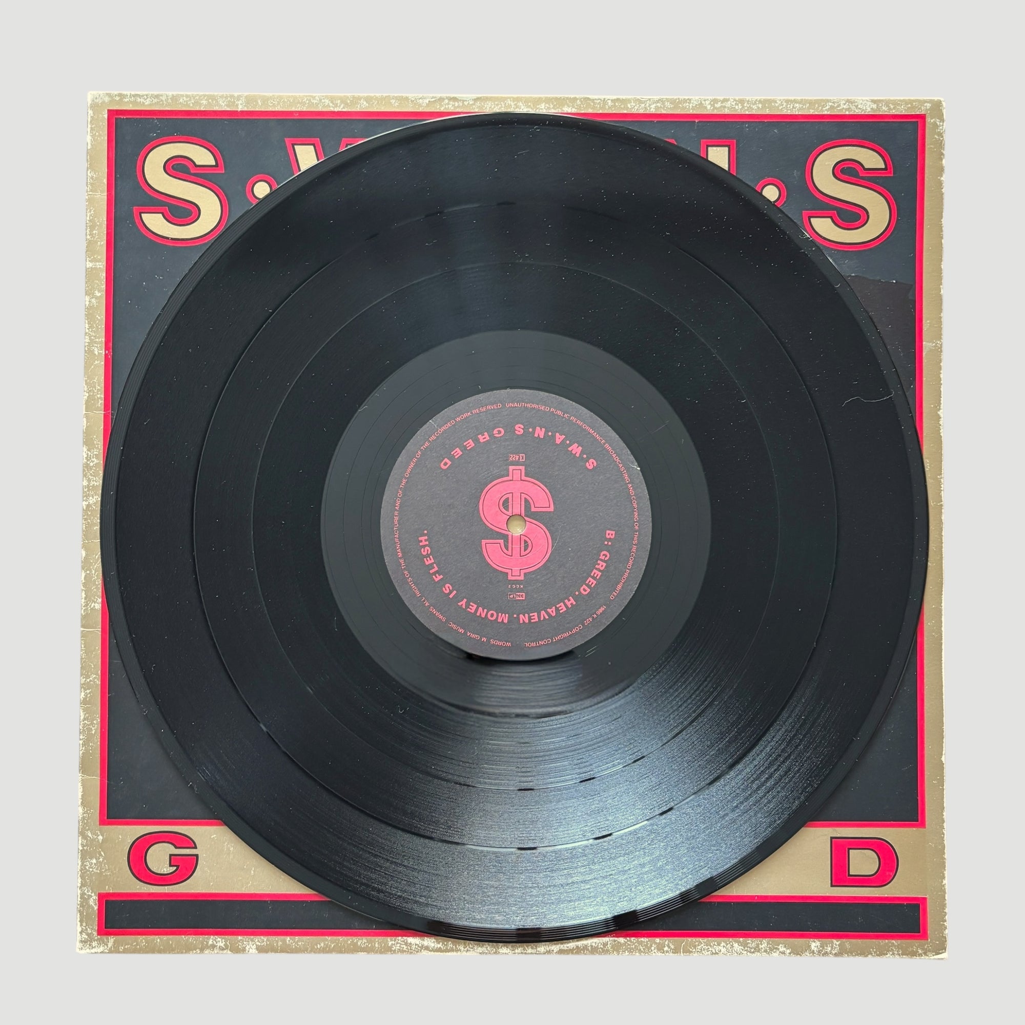 1986 Swans Greed UK 1st Press LP + Insert