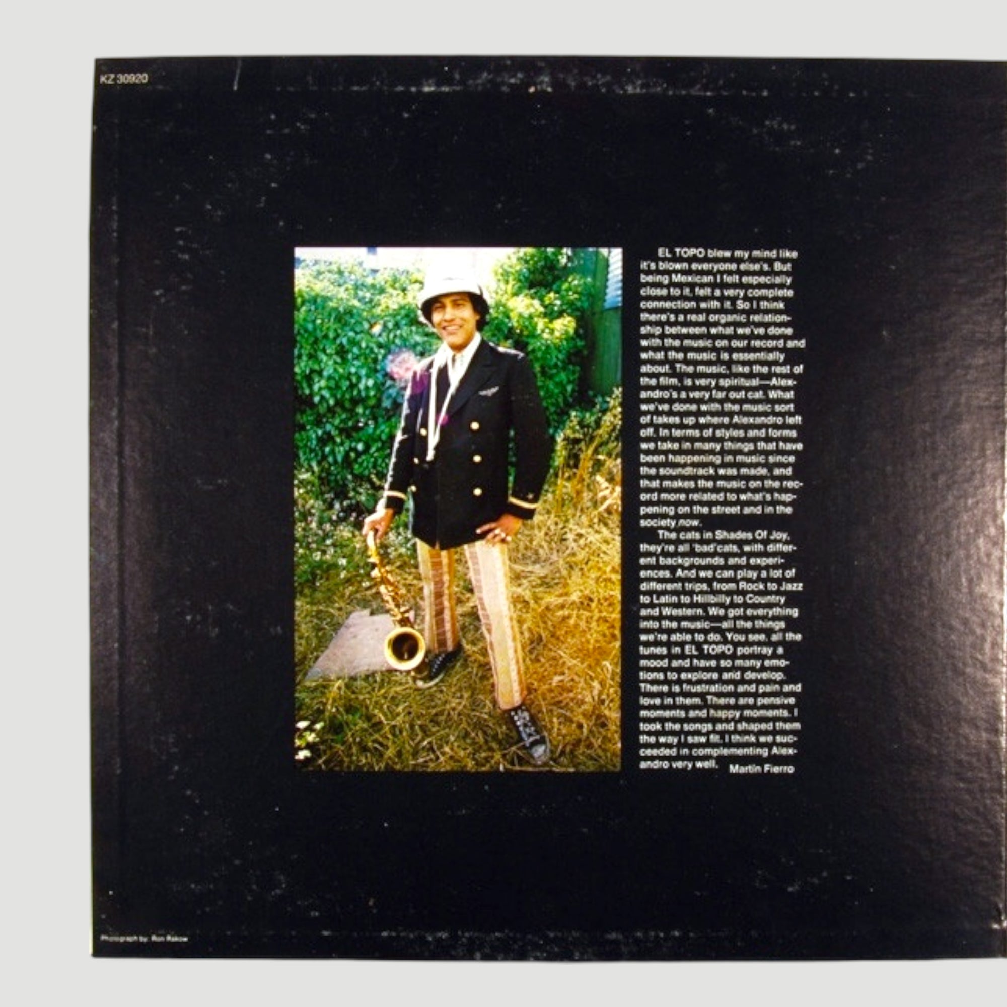 1971 Music of El Topo - Shade of Joy OST US Gatefold LP