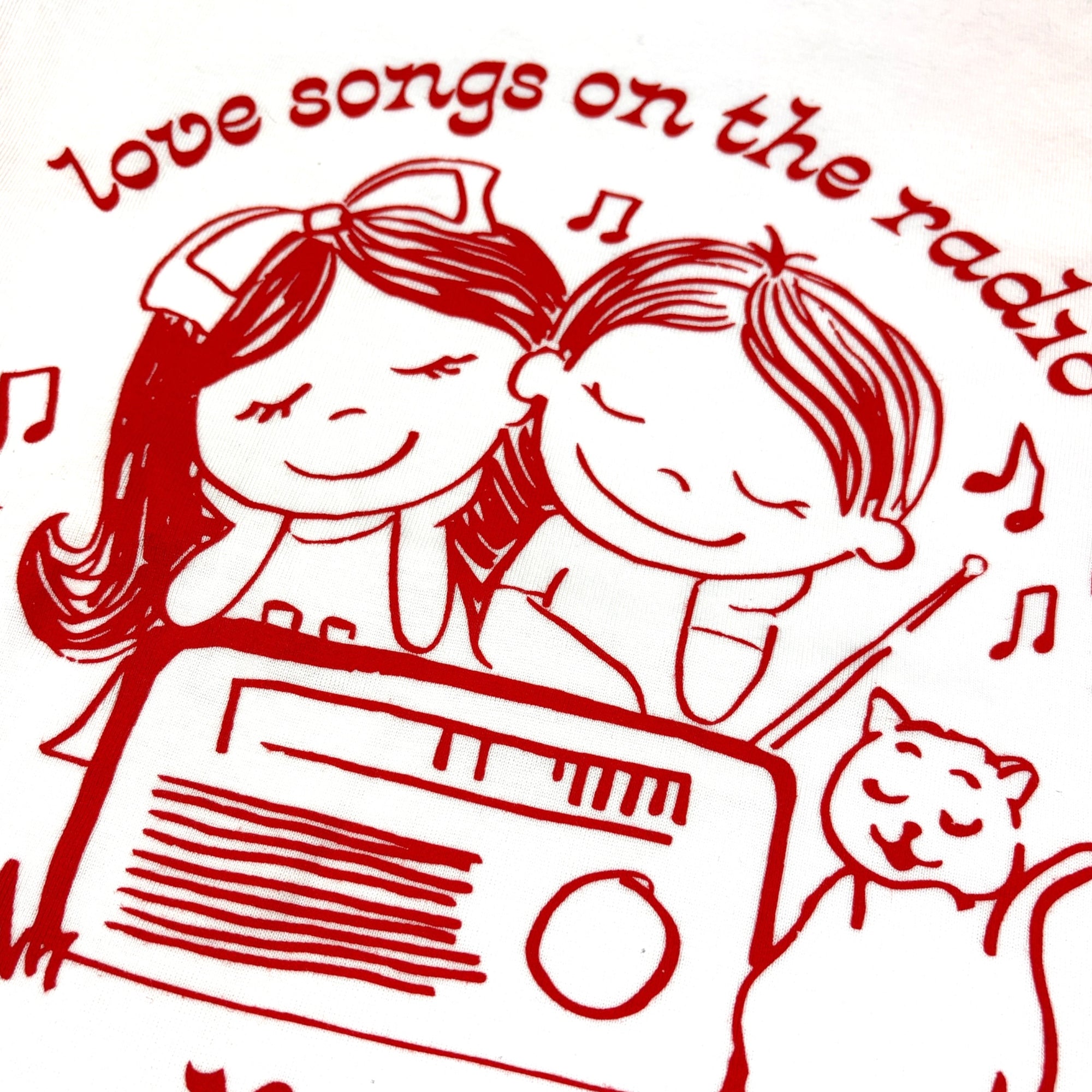 Mojave 3 x UG Love Songs on the Radio White Baby Tee
