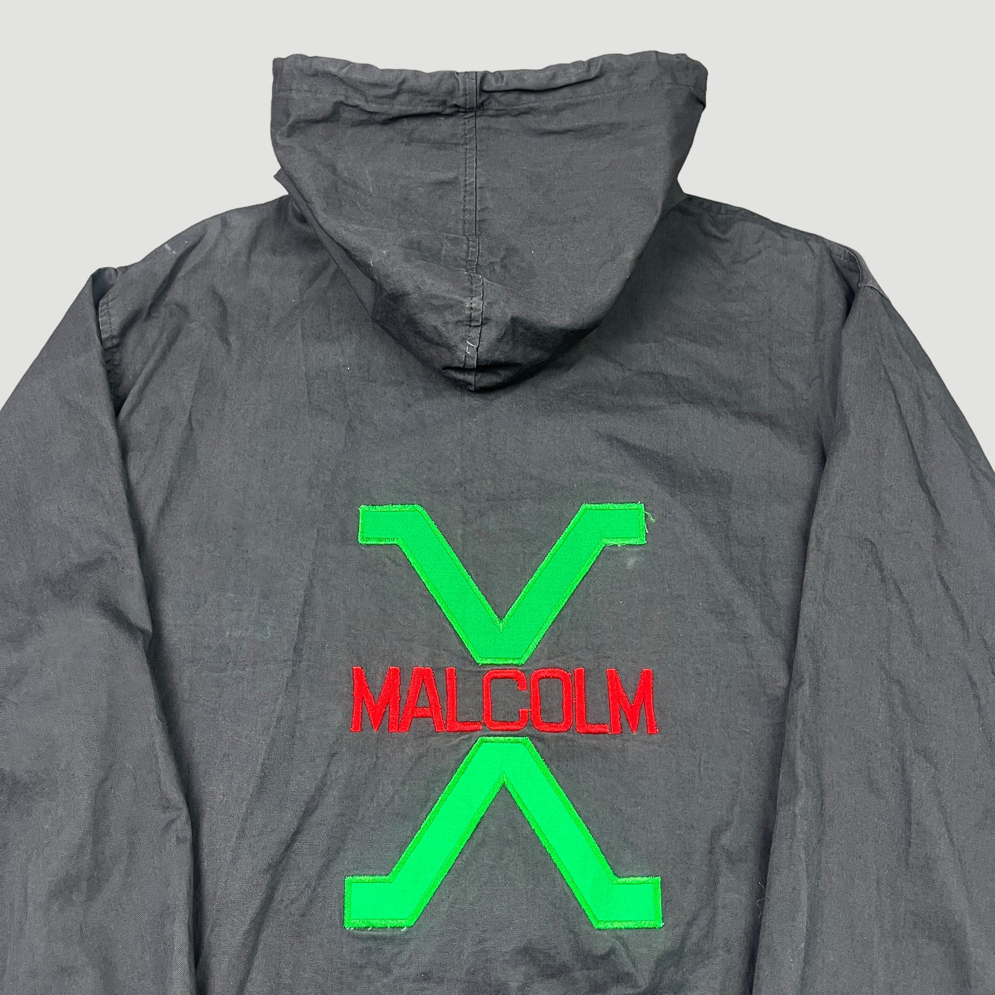 90's Malcolm X Hooded Zip Jacket