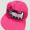 90's Keith Haring 'Barking Dog' Red Cap