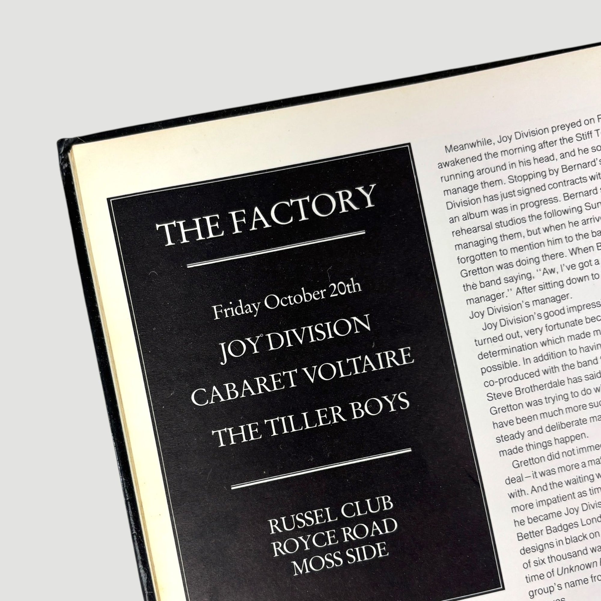 1984 Joy Division An Ideal for Living UK Hardback 1st Edition