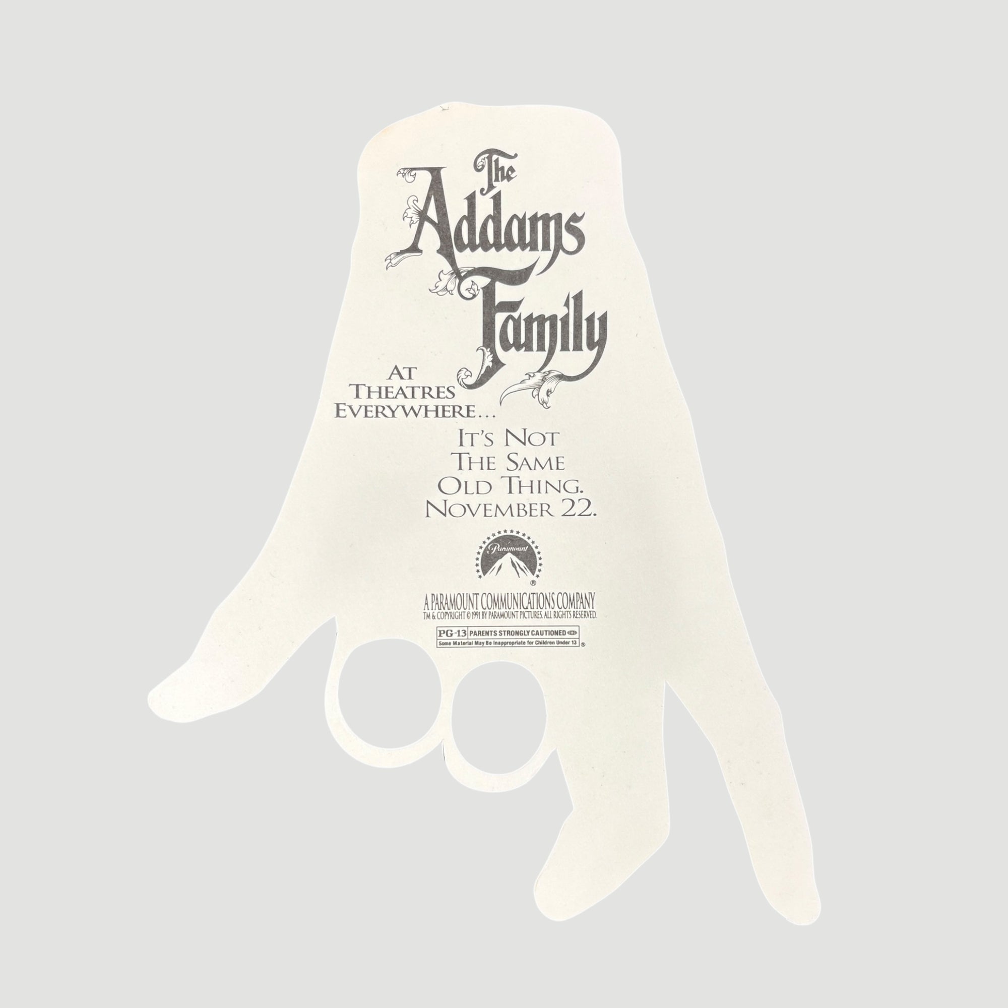 1991 The Addams Family Thing Hand Promo